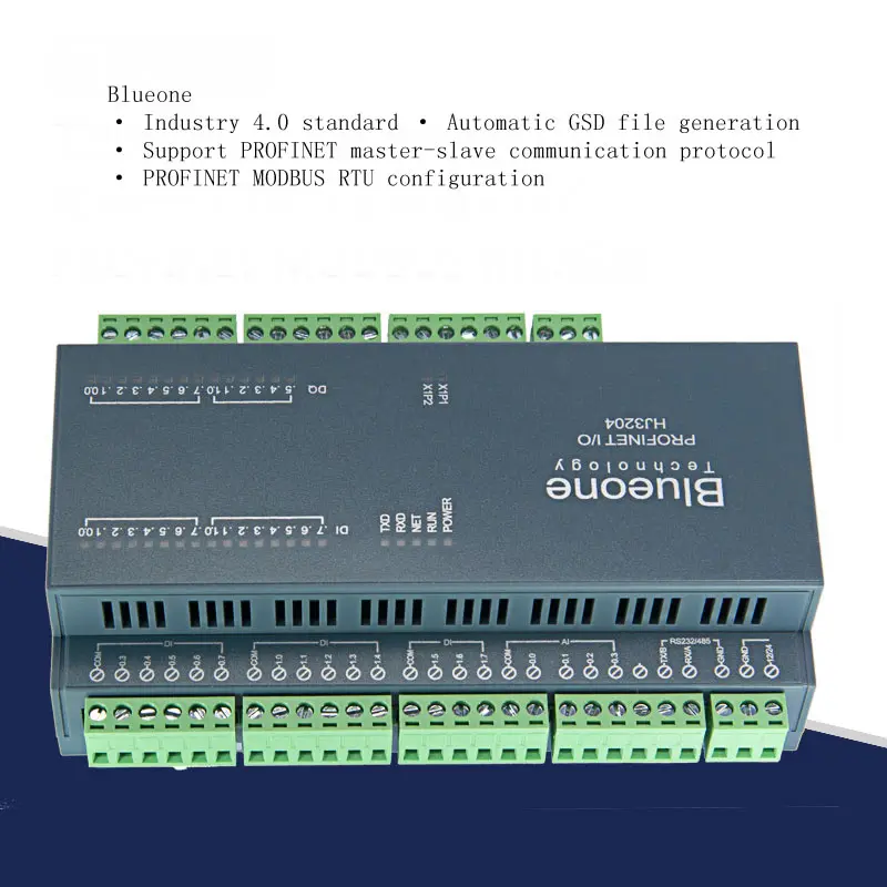Profinet remote distributed IO module Modbus to PN gateway 1 485, 8AI / 4AO / 8DI / 8DO