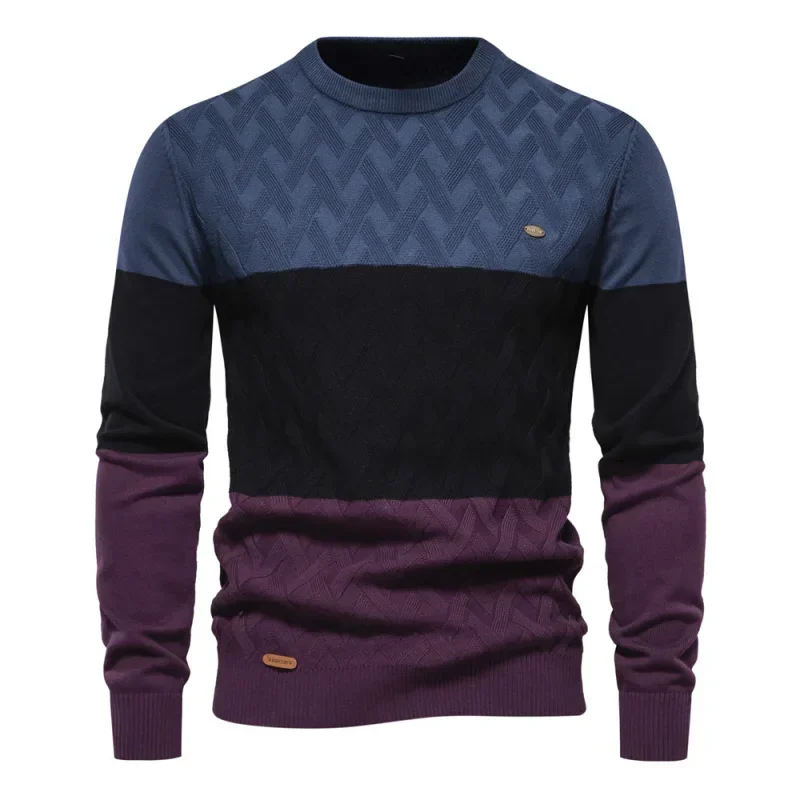 

2023 Autumn/Winter New Long Sleeved Men's Sweater Slim Fit Round Neck Versatile