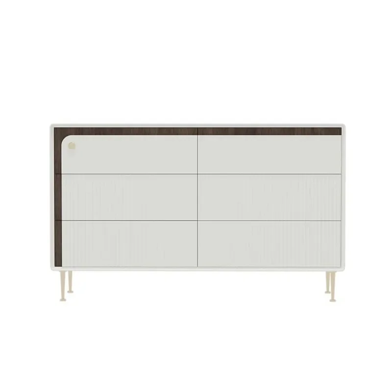 

cream multi-functional living room, dining side cabinet, bedroom, bedside cabinet, modern simple six-chest cabinet