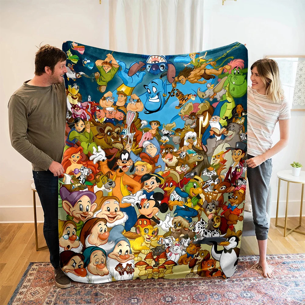 

1PC Disney Cartoon Character Story Printing Blanket Adult Children Warm Blankets Home Travel Soft and Comfortable Blanket