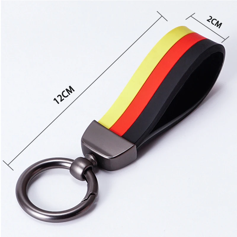 Fashion Luxury Car KeyChain Genuine Pvc Key Chain DIY Pure Color Buckle Car Key Ring Car Accessories Suitable for BMW Benz Audi - Image 3