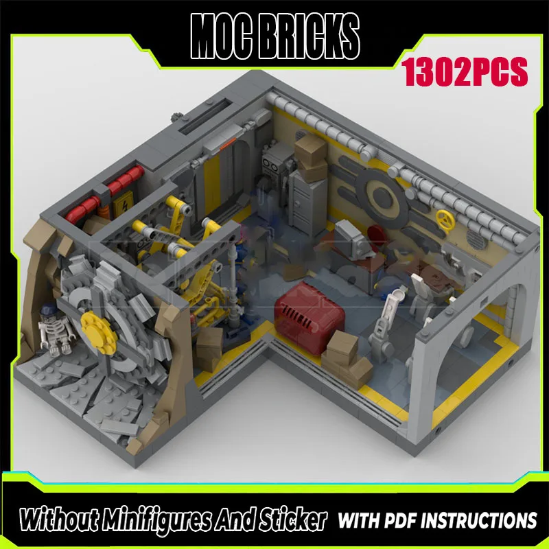 Moc modelo de construção tijolo apocalipse castelo subterrâneo tecnologia modular blocos de construção presente brinquedos natal diy conjunto montagem