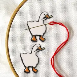 1 Pc/ 2 Pcs Goose Needle Minder Needlework Essential Sewing Needle Clip Magnetic Needle Holder for Cross Stitch Embroidery
