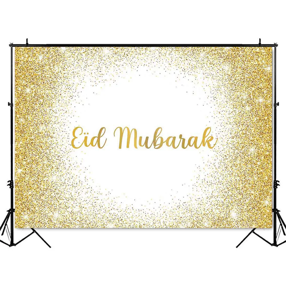 خلفية للعين مبارك ، خلفية رمضان كريم ، رمال ذهبية ، مصابيح معلقة إسلامية ، ورق حائط من الفينيل الأبيض