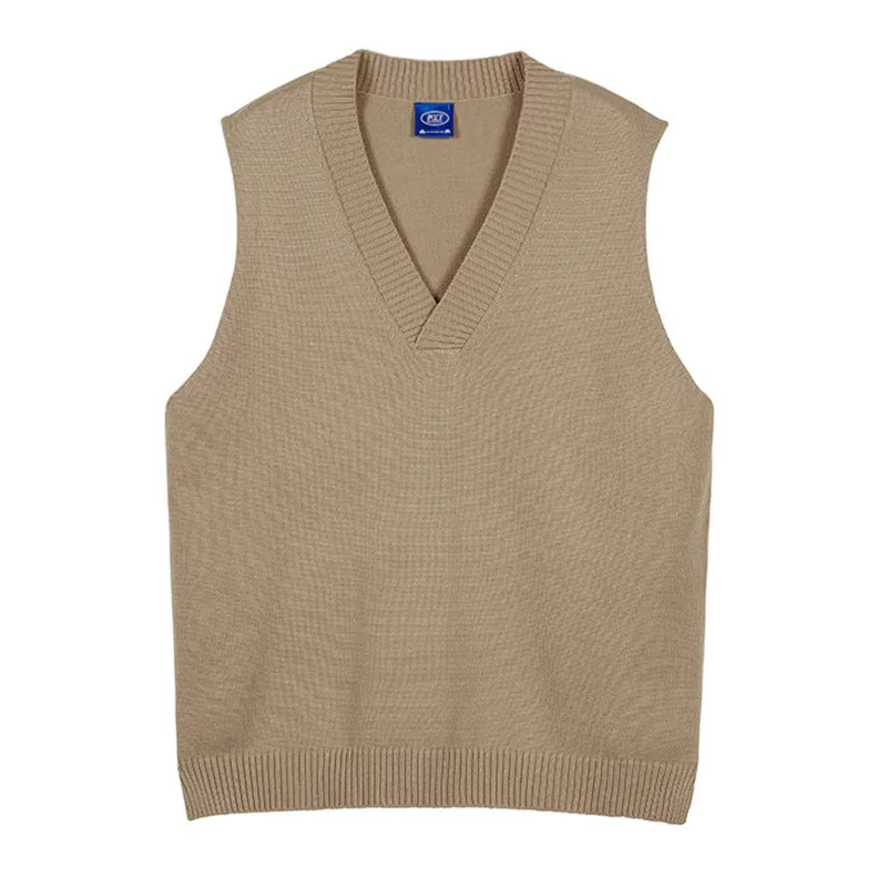 IEFB Menswear Korean Style Fashion Knitted Vest Men\'s Autumn 2023 New Personalized V-Neck Loose Sleeveless Sweater Vests Tide