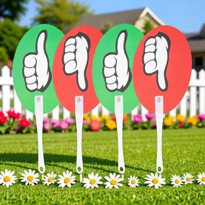 

10Pcs Reusable Voting Board Classroom Supplies Easy Use Voting Handheld Interactive Teaching Equipment