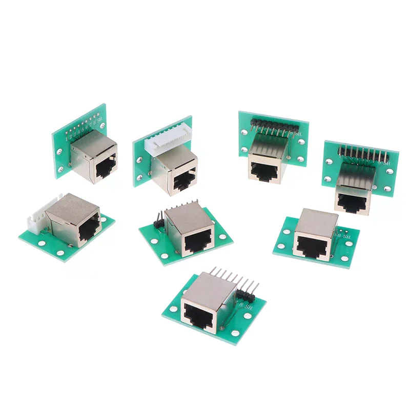 RJ45 Adapter Board To XH2.54 Modular Ethernet Connector Adapter Network Interface + Breakout Board + Pin Header 1Pc
