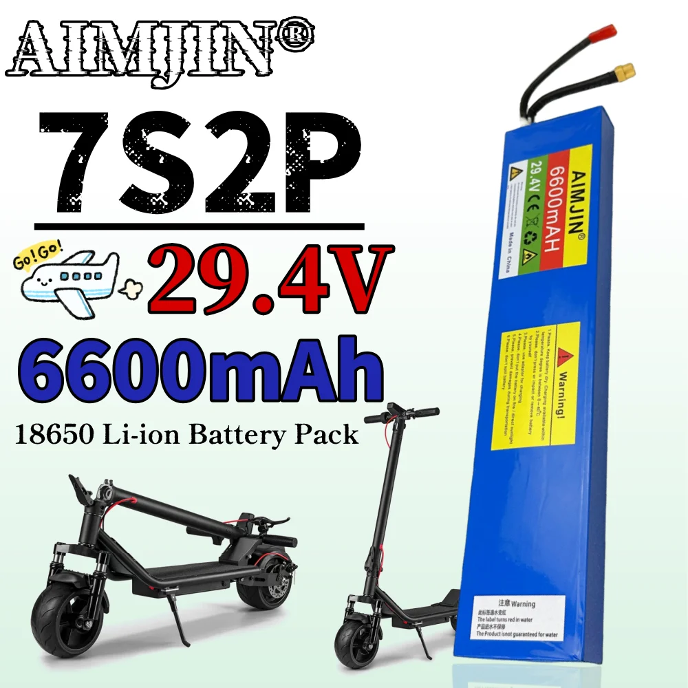 

7s2p 29.4V 6.6ah 18650 Battery Lithium Ion Battery 29.4V 6600Mah for Electric Scooters Balancing Scooter