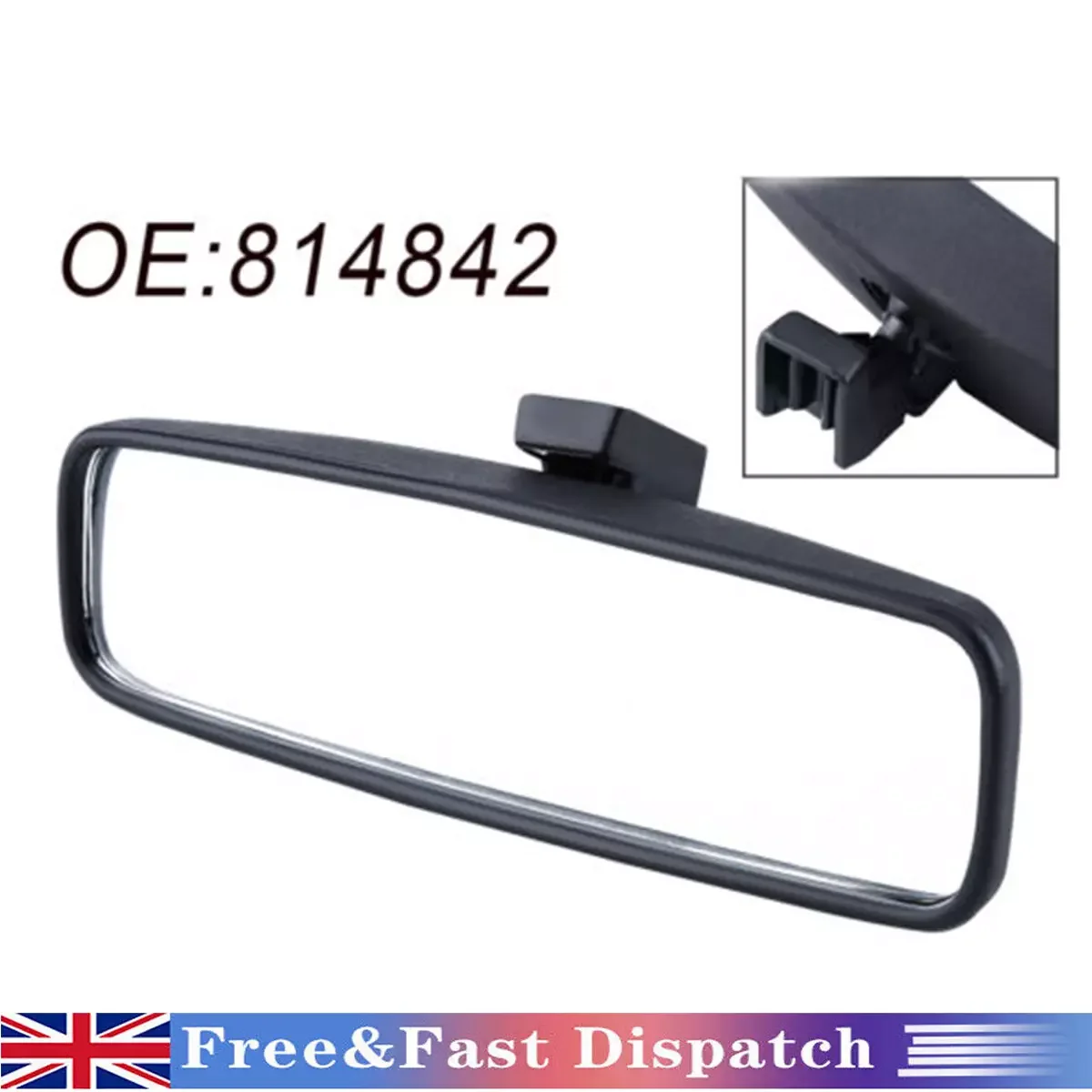 

1PC For Peugeot 107 Citroen C1 Toyota Aygo Renault Clio Interior Rear View Mirror 814842 0205028Auto Interior Mirror Accessories