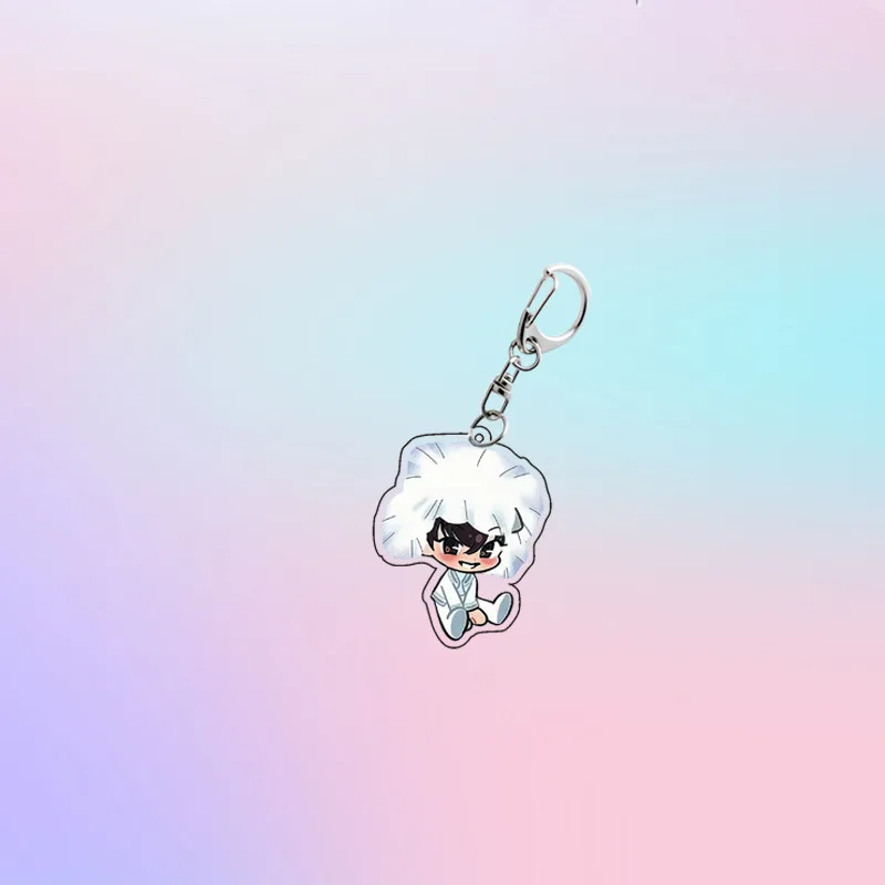 Kpop ZEROBASEONE Cartoon Acrylic Transparent Double-sided Keychain Pendant JiWoong GunWook GyuVin Fans Collection Accessories