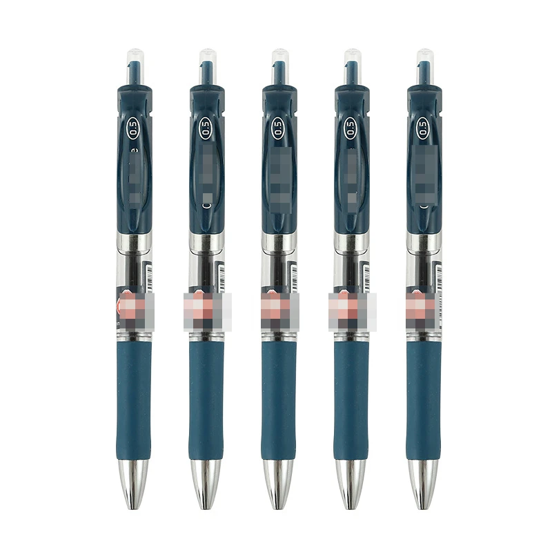 Press blue black gel pen 0.5mm custom logo doctor supplies billing Moran double bead office sign pen Glass fountain pen