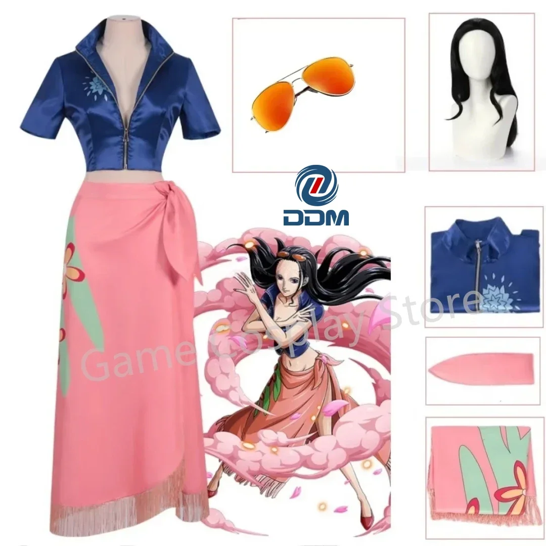 

Nico Robin Cosplay Costume Dress Outfits Anime Cosplay Costume Glasses Wig Suit Costumes For Girl Halloween Carnival Party Suit