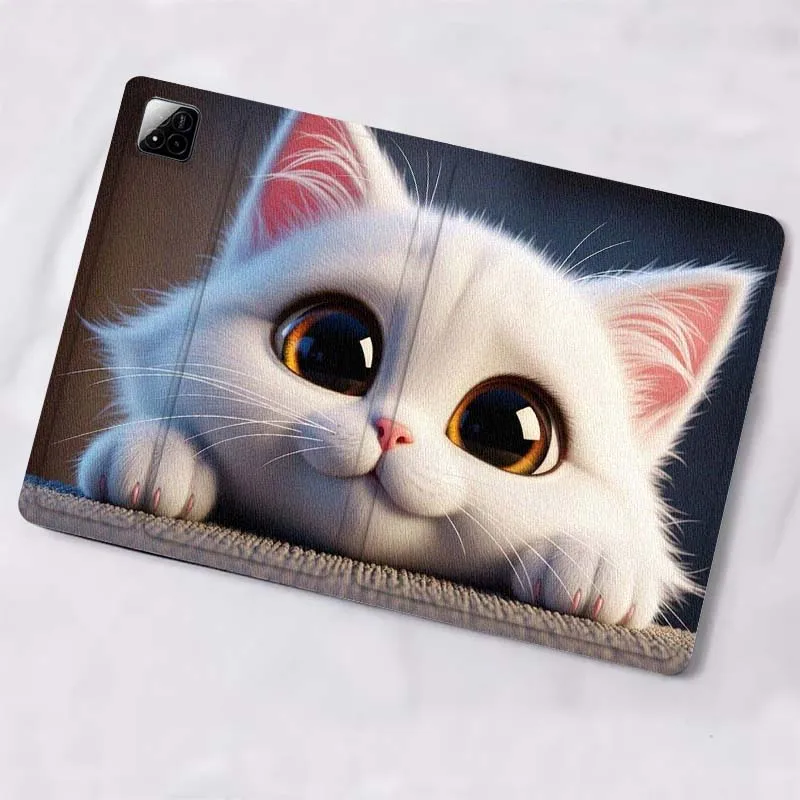 

Cat Popular Cartoon Cute Gift For Xiaomi Redmi Mi Poco Pad 2 5 6s 7 7s Ultra Pro Max 14 12.4 12.1 inch Soft Tablet Case