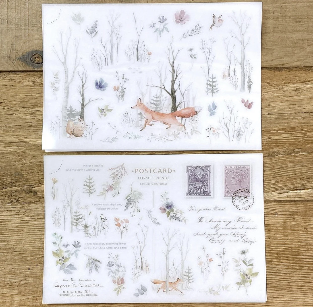 2023 Winter Christmas Transfer Sticker for Card Making DIY Scrapbooking Plan Decorative Sticker Sheet