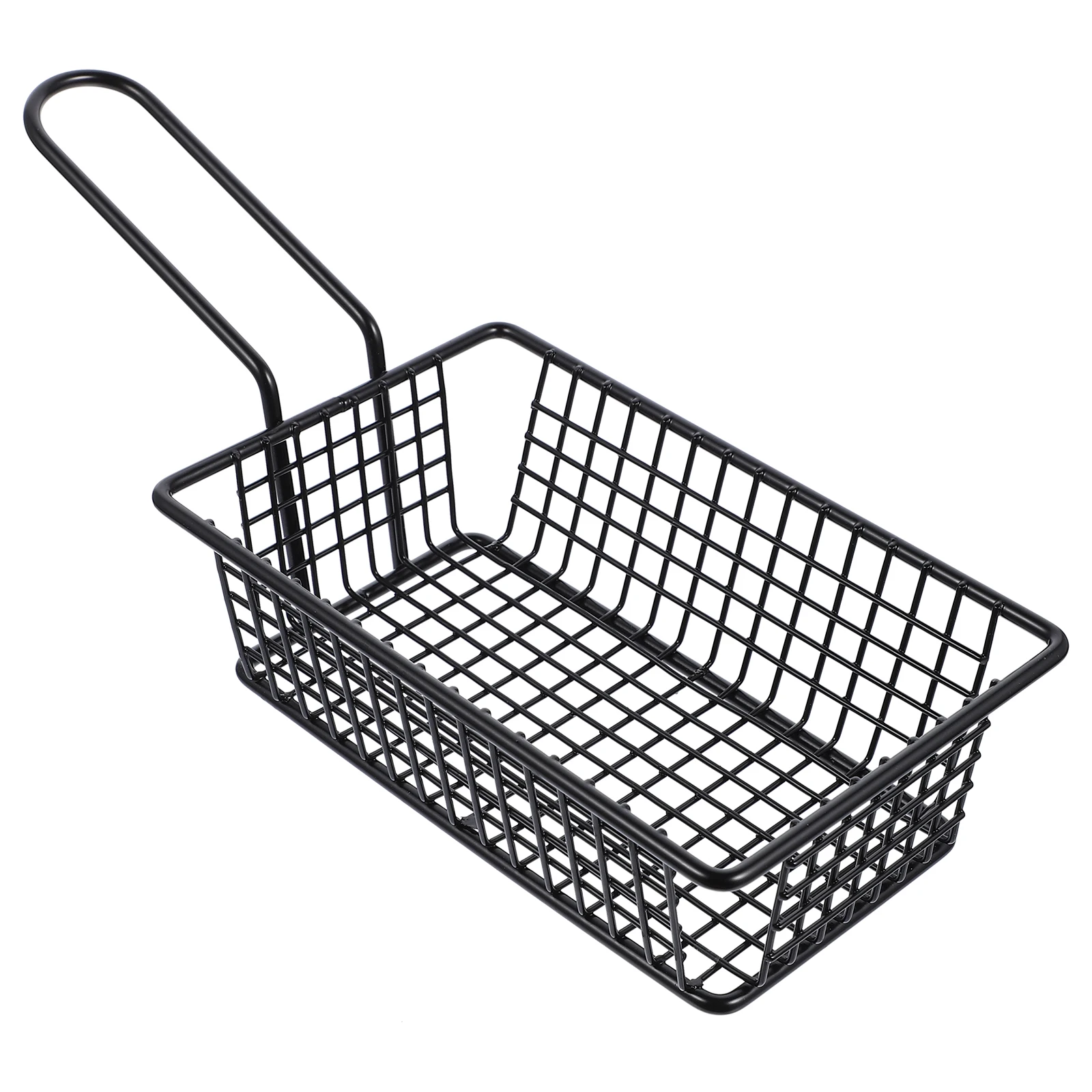 

Snack Basket French Fries Tabletop Rectangular Baskets Food Display Wire Stands Chips Holders Drain Oil Clean Kitchen Party