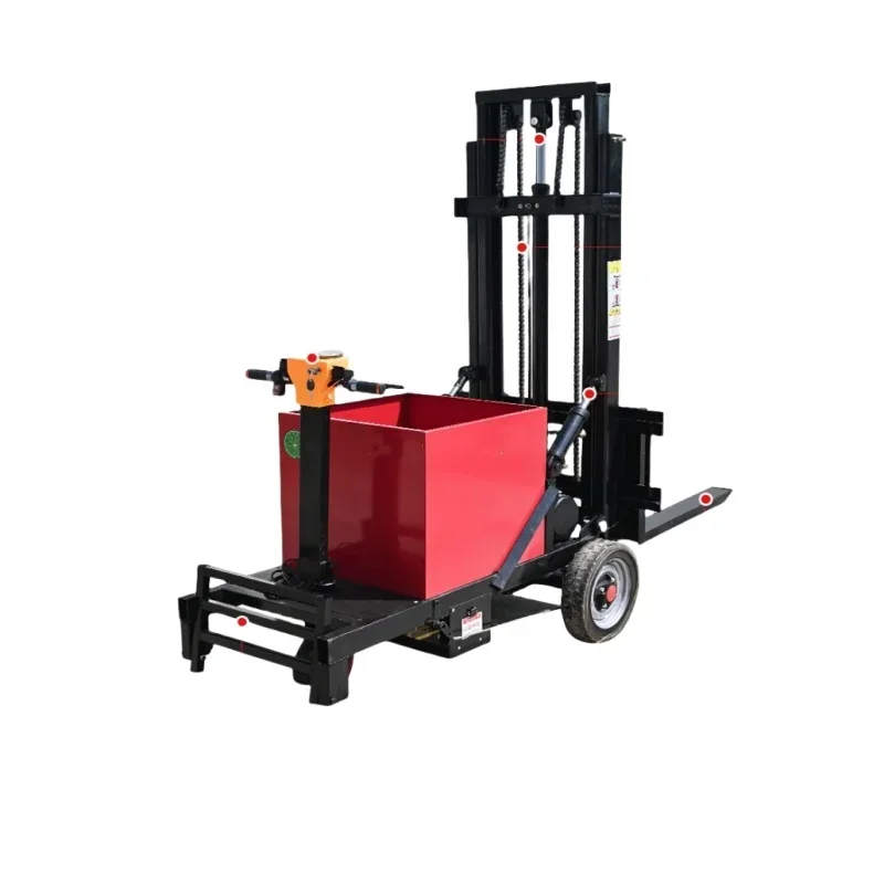 New electric simple electric forklift truck, 3 wheel 200kg hydraulic forklift truck, used for warehouse elevator carriage