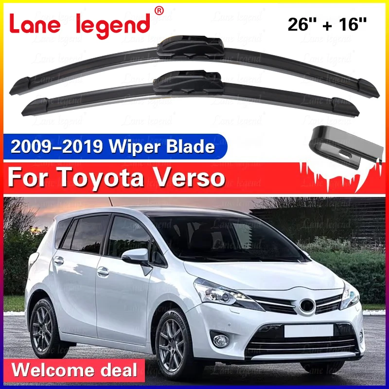 Für Toyota Verso 2009-2019 Frontscheibe Wischer Klingen 2 stücke Windschutzscheibe Fenster Zubehör 2010 2011 2012 2013 2016 2017 2018