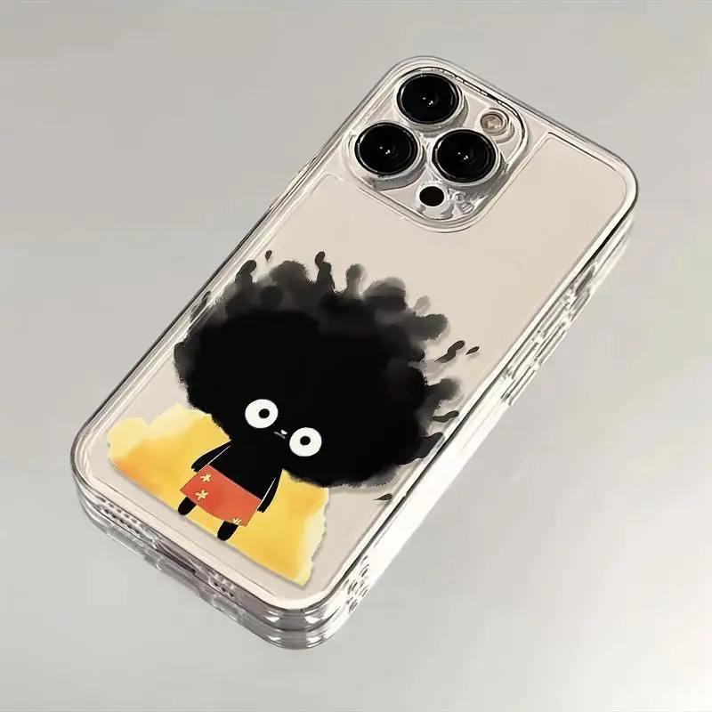 

Cute Hehe Coal Ball Suitable For Apple iPhone 16 15 14 13 12 11PRO MAX X XS XR Phone Case 7 8 Niche Plus Anti Drop