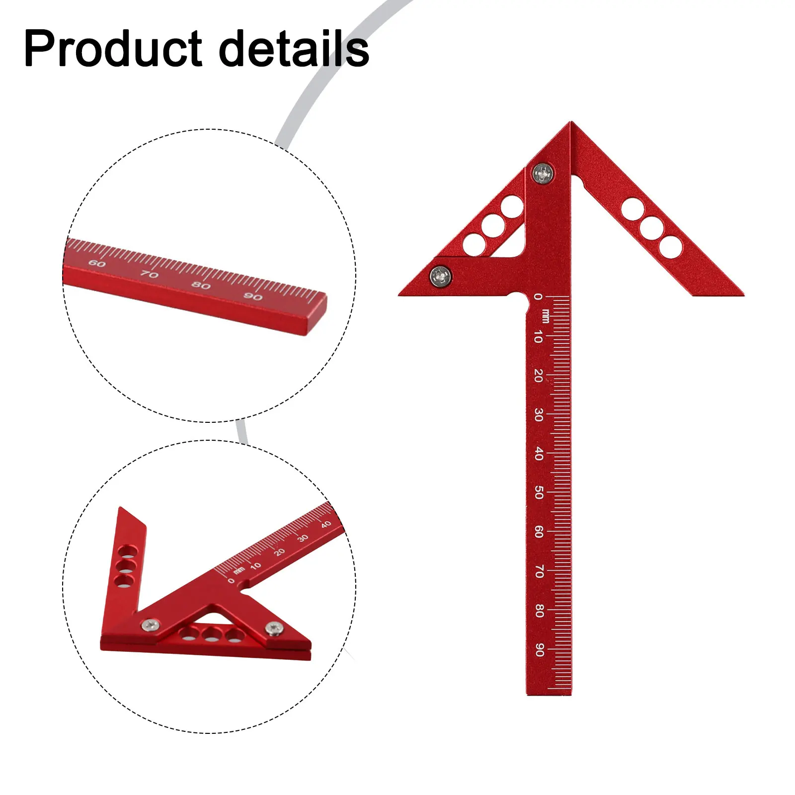 Center Finder Line Gauge 45/90 Degree Angle Scribe Ruler Measure Tool Metric/imperic Center Scriber Circle Centering Gauge