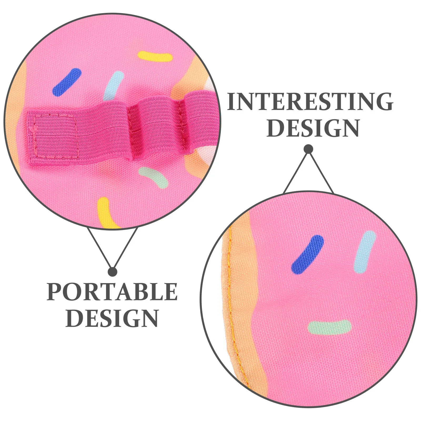 

Donut Pencil Case Canvas Roll Pen Bag Lightweight Portable Pencil Pouch Organizer for Daily Use Roll Pen Bag Art Supplies