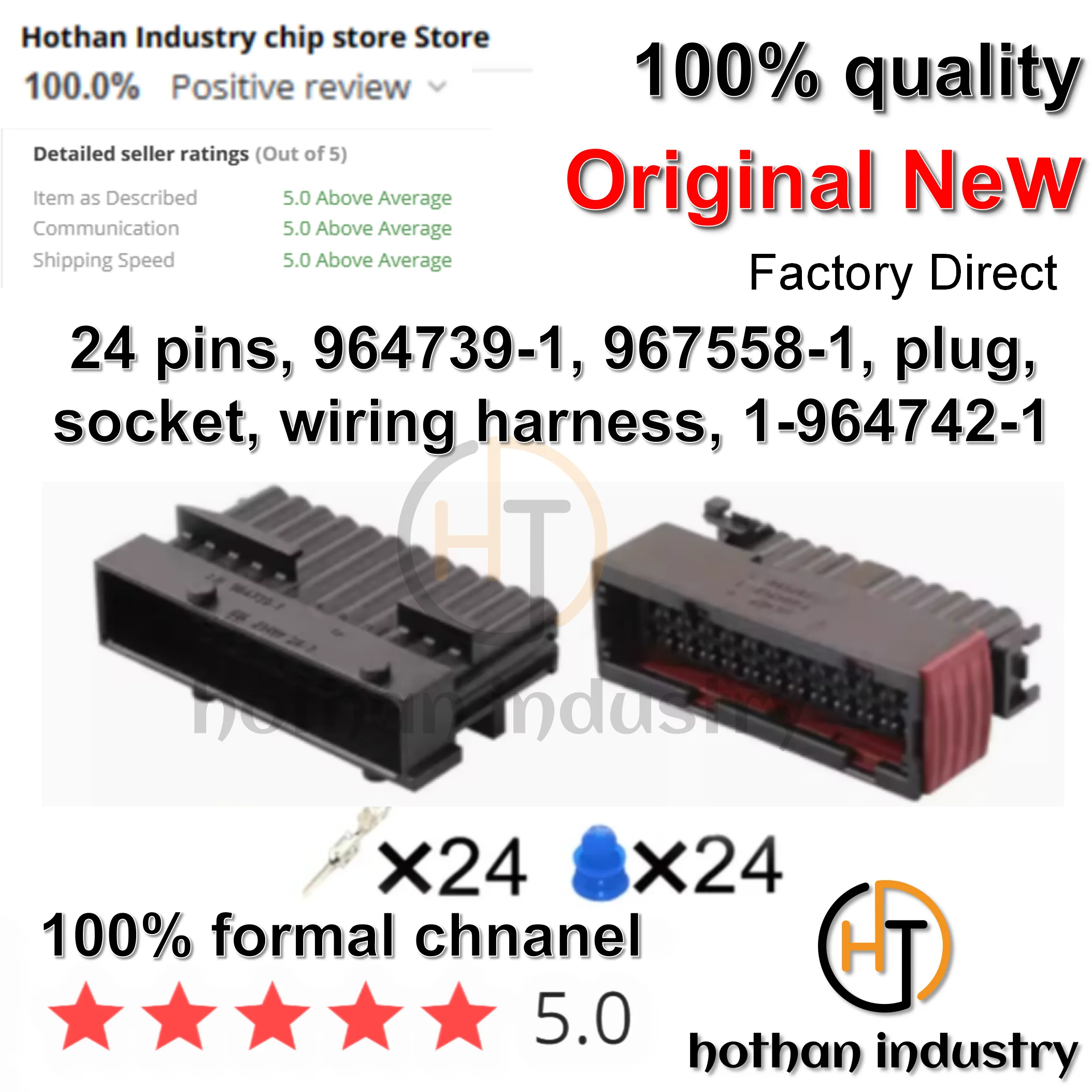 

[1sets] 24-Pin 964739-1 967558-1 Automotive Electronics Waterproof Connector Receptacle Wiring Harness, 1-964742-1