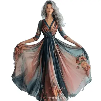 10 best sales Vestido de escritório de chiffon - №9