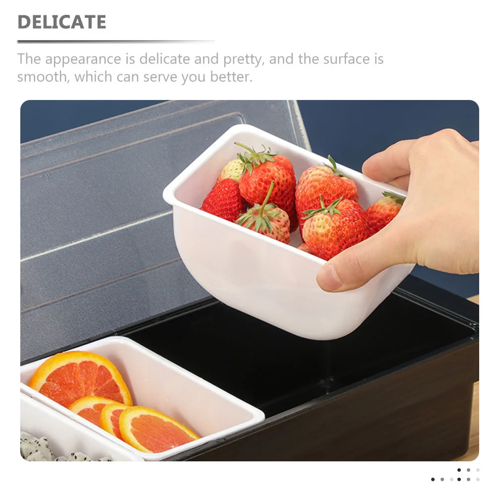 

Plastic Snack Box Compartment Fruit Serving Box Divider for Party Bar Condiment Station Garnish Organizer