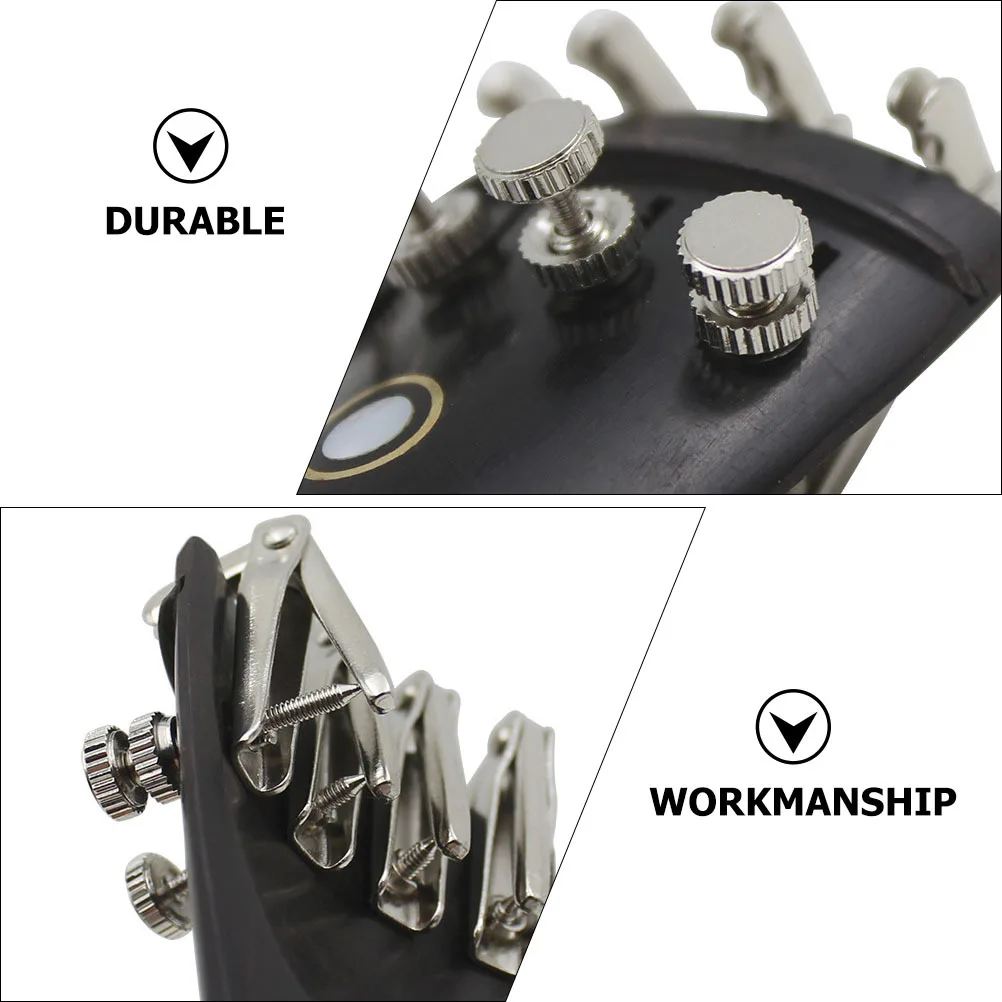 

1 Set High-Quality Ebony Violin Accessories Hardwood Parts Complete Set Durable String Instrument Supplies For Violin Lovers
