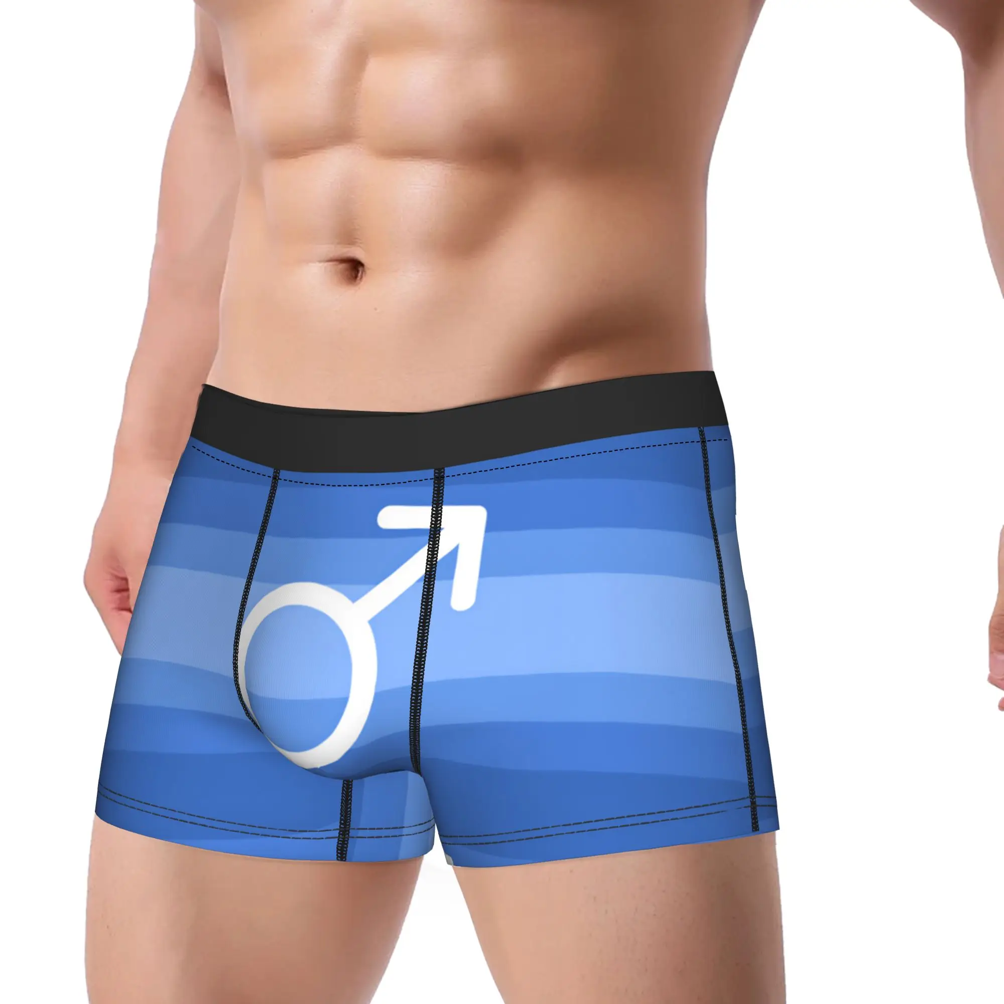 Agender Lgbt Underwear Yaoi Boy Love Novelty Underpants Pattern Shorts Briefs For Men 3D Pouch Plus Size Boxer Shorts
