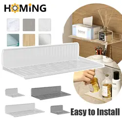 Bathroom Organizer Wall Shelf Punch-Free Cabinet Cosmetic Storage Shelf Rack Skin Care Cosmetic Cotton Display Storage Holder