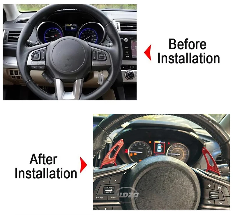 ABS Carbon Fiber Steering Wheel Shift Paddle Shifter Extension for Subaru Legacy WRX STI Forester impreza XV Outback accessories