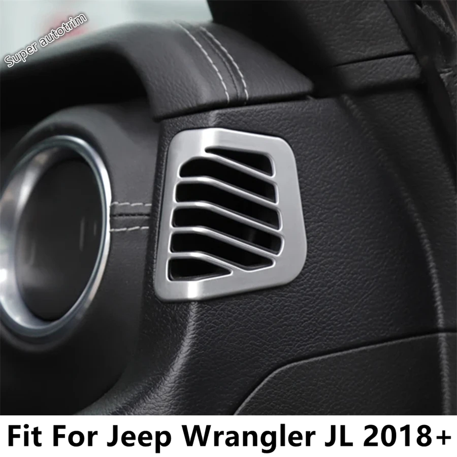 

Car Dashboard Air Conditioning AC Outlet Vent Frame Cover Trim ABS Matte Accessories Interior For Jeep Wrangler JL 2018 - 2022