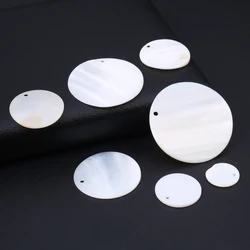 20pcs/lot Natural Mother of Shell Beads Round Natural Shell Loose Beaded for Making DIY Jewelry Earring Necklace Accessories