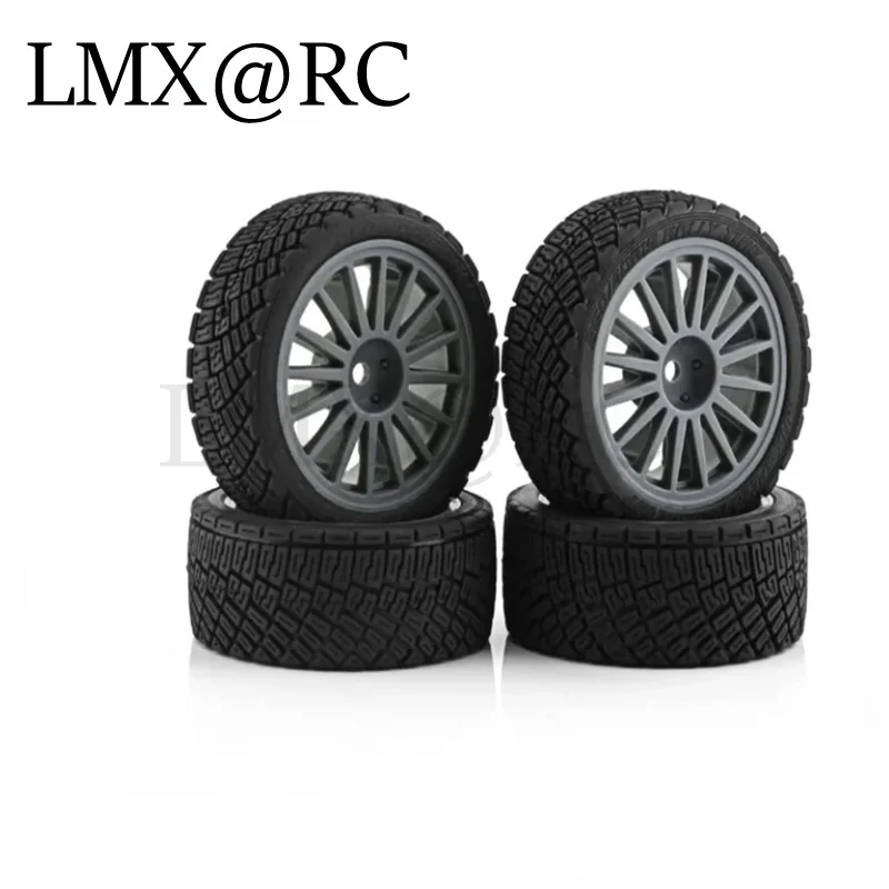 LMX RC 4 قطعة 67 مللي متر عجلة بلاستيكية المطاط الإطارات ل 1/10 RC سيارة رالي على الطريق TAMIYA TT01 TT02 XV01 XV02 كيوشو FW06 HSP94123 HPI