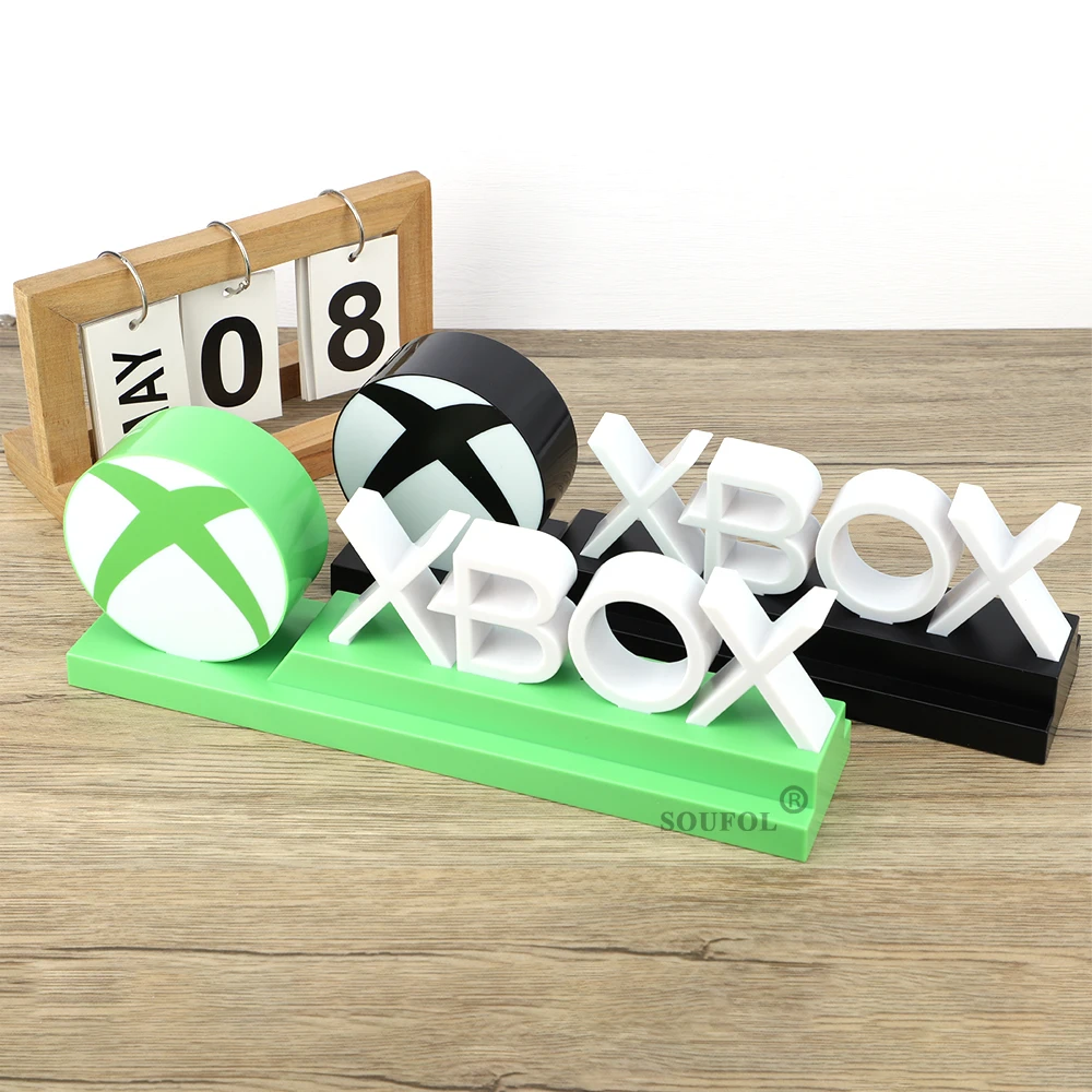 2025 جديد الألعاب النيون أيقونة أضواء مصباح ل X-BOX تسجيل لعبة التحكم الصوتي ديكور LED الجدول مصباح الموسيقى أجواء ضوء الليل