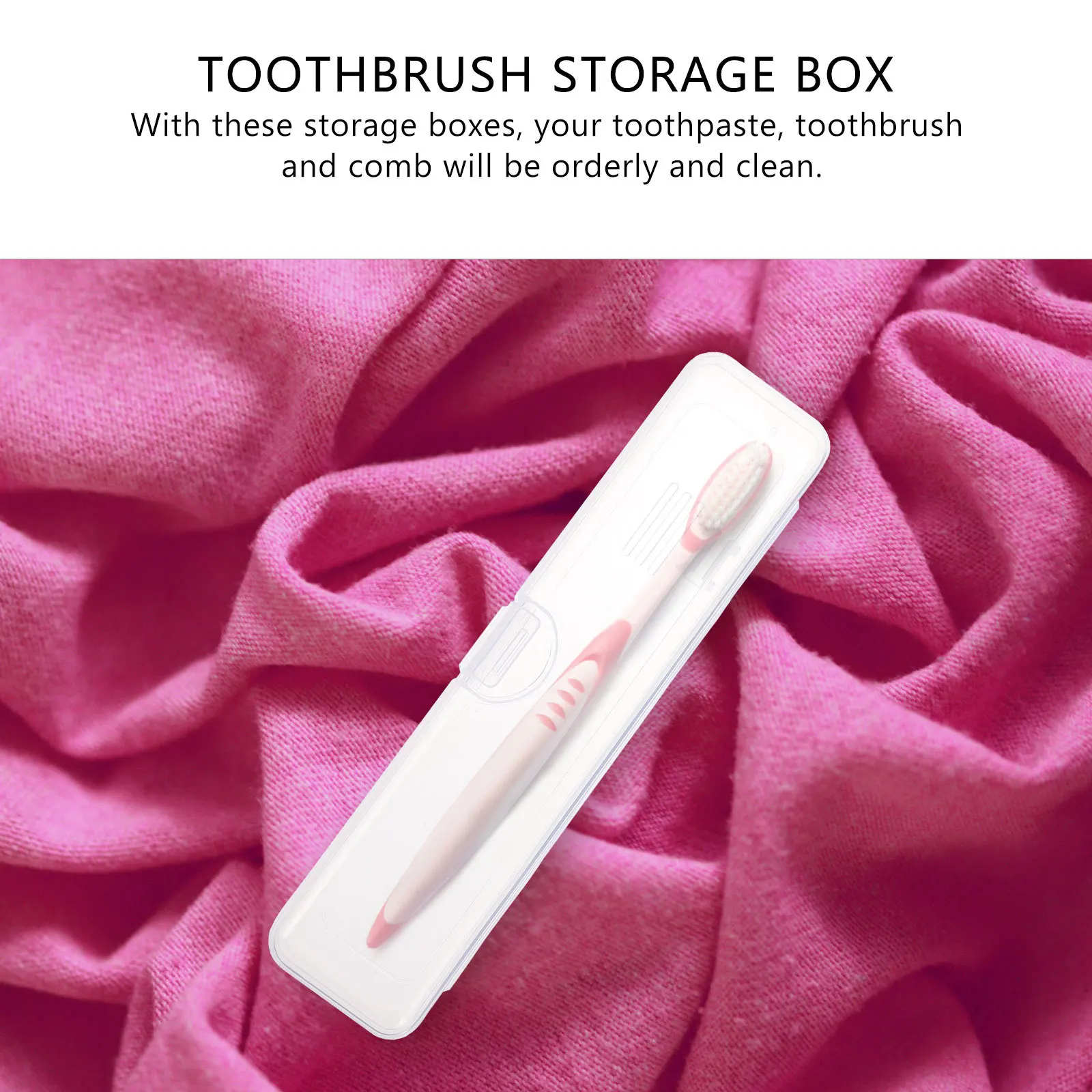 กล่องใส่แปรงสีฟันแบบพกพา 3 ชิ้น พร้อมกล่องเก็บชุดแปรงสีฟันแบบมีตัวล็อค สำหรับการเดินทางเพื่อธุรกิจหรือกิจกรรมกลางแจ้ง พร้อมที่ใส่ยาสีฟันที่ถูกสุขอนามัย