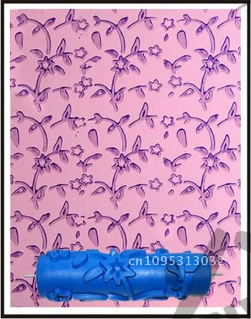 

20 Patterns Wall Decoration Paint 7" Rubber Roller Head Without Wallpaper Painting Painting Tools 74-144 Home Room Machine Brush
