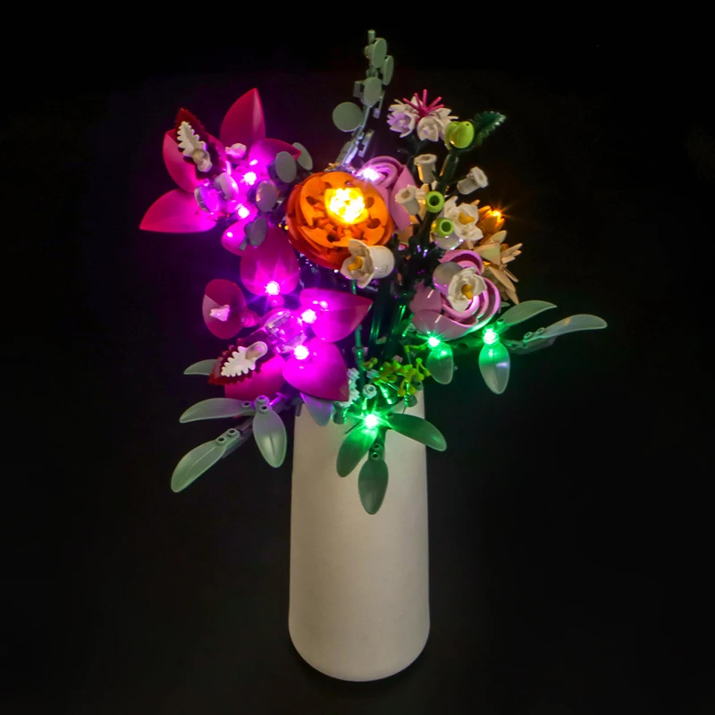 Vonado 5V LED lighting 10342 set suitable for Pretty Pink Flower Bouquet block gift (excluding blocks)