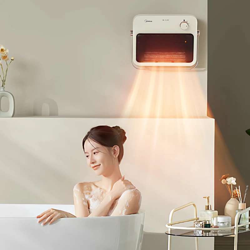 

Электрический обогреватель мощностью 2000 Вт, водонепроницаемые настенные обогреватели для ванной комнаты, графиновый быстрый нагрев, теплый воздуходувка, обогреватель