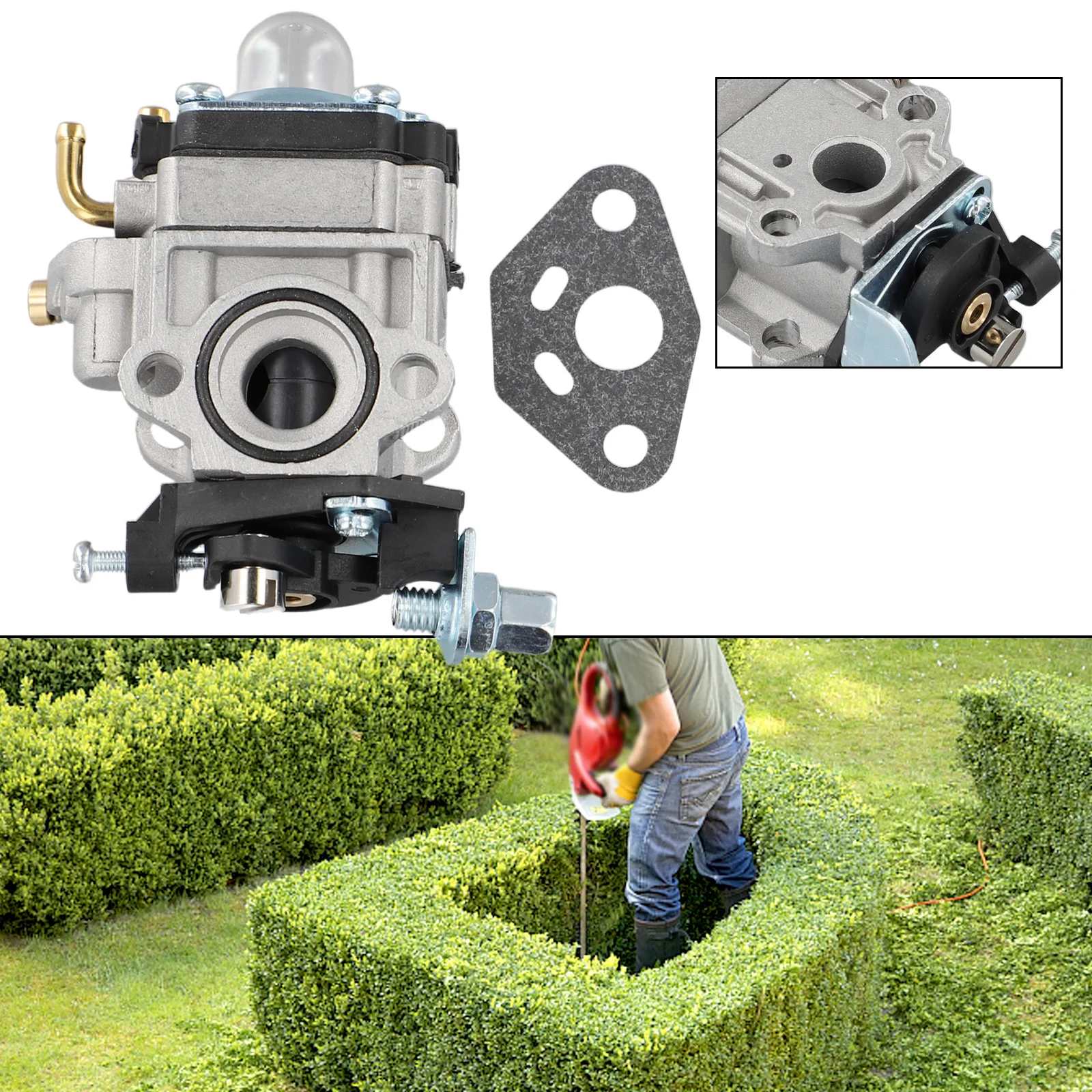 Reliable Carburetor For Mountfield Mhj2424 (Mhj 2424) Hedge Trimmer, Made of Metal, Long Service Life 1230540360