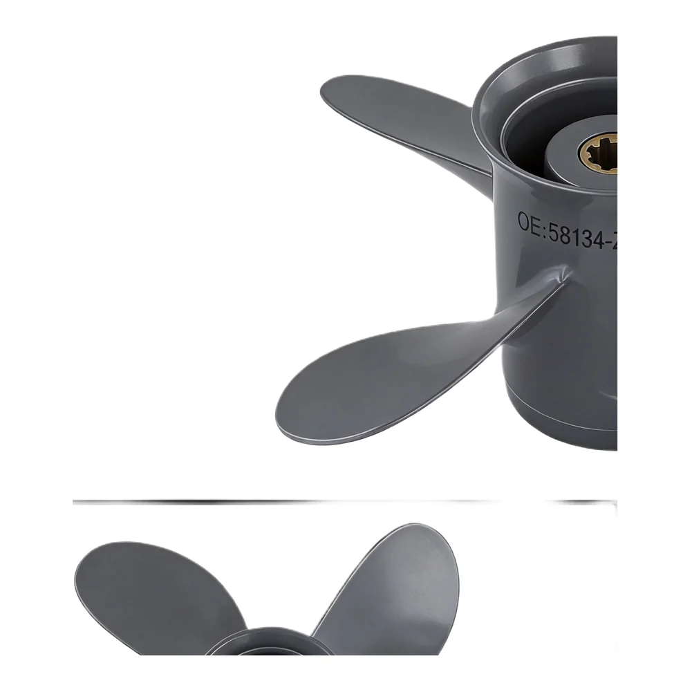 4 Blade Propeller Aluminum Boat Propeller For Boating For Marine Use Easy Installation Enhanced Durability For Engines
