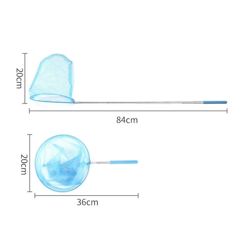 1Pc Retractable Fishing Net For Catching Insect Butterfly Dragonfly Outdoor Fishing Net Fun Game Toys Landing Net For Children
