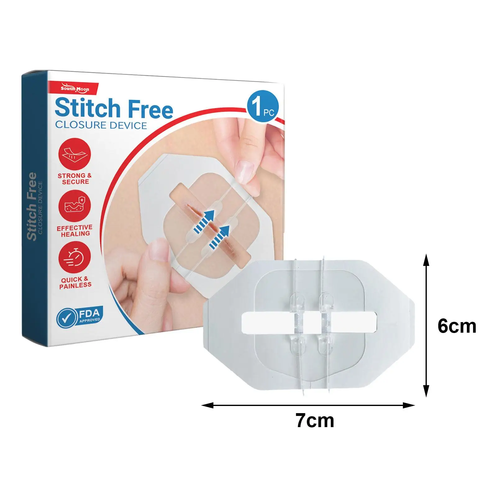 Fechamentos de emergência com zíper, atadura para primeiros socorros, pós-cirurgia, lacrimação, indolor, atadura