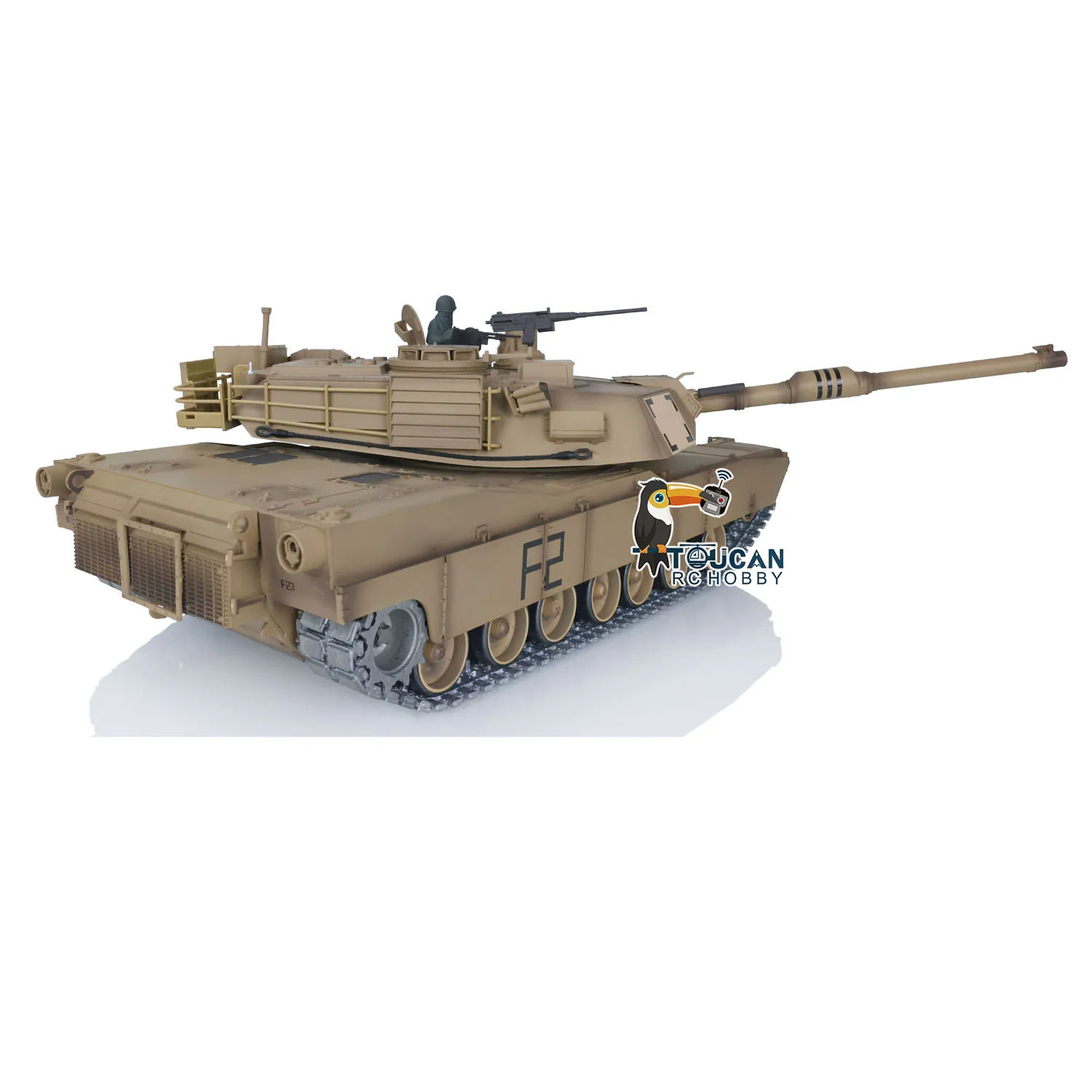 Heng Long 1/16 Scale 7.0 M1A2 Abrams RC Tank Model RTR 3918 Commander Panoramic Sight Rotate Openable Turrent Hatch Toy TH21234