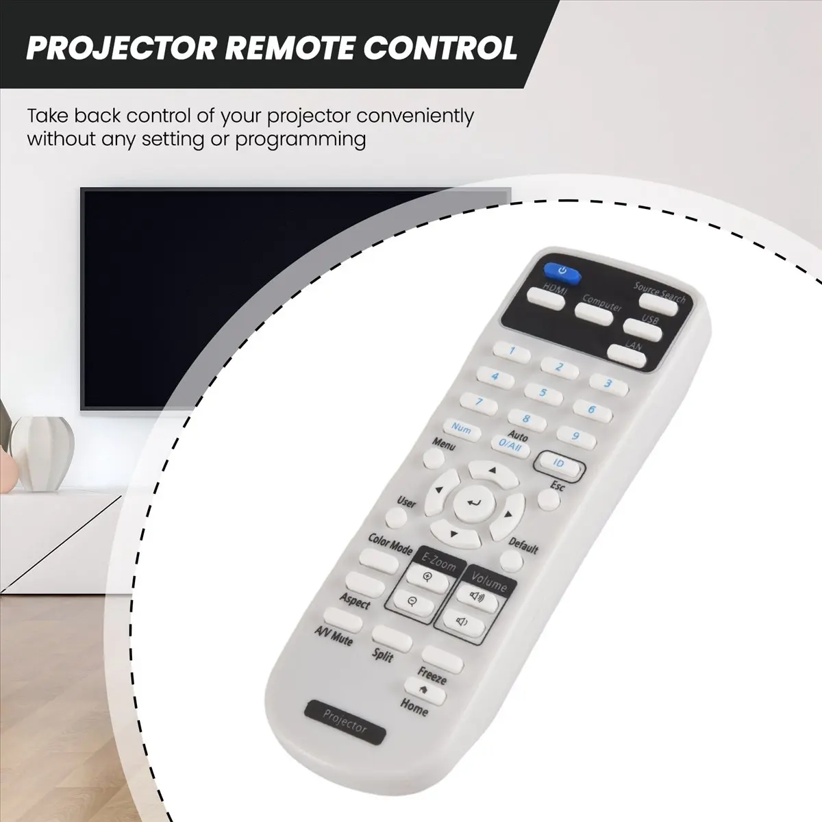 جهاز تحكم عن بعد بديل جديد A59P 219863500 لـ BrightLink 725Wi/1485Fi، EX3280، EX9230، Home Cinema 880 #5