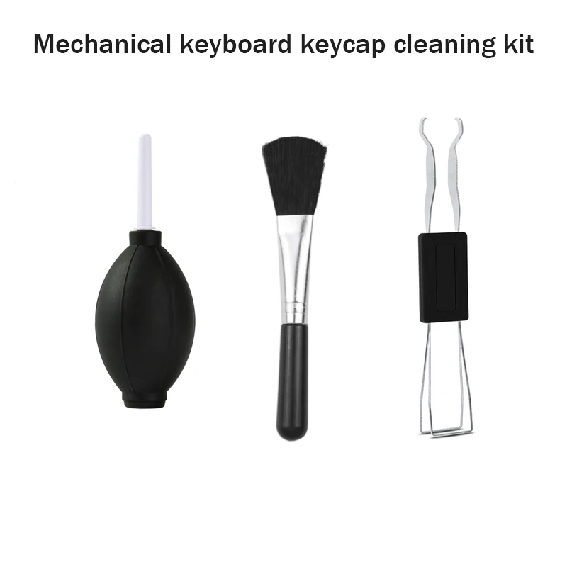 3 Pcs Mechanical Keyboard Keycap Cleaning kit Keycaps Puller Switch Puller Ash Cleaning Air Blowing