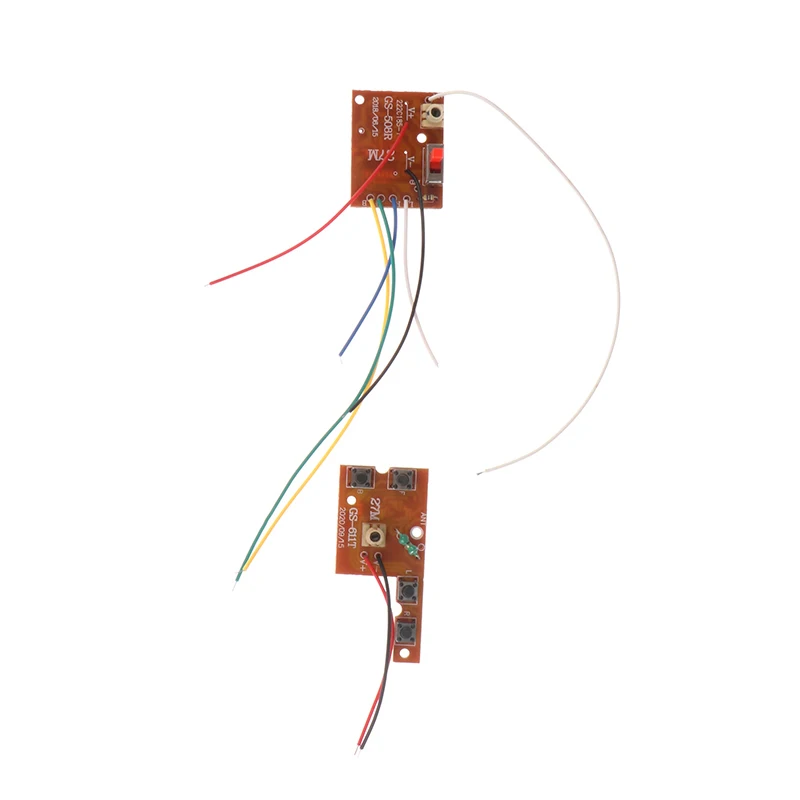 1Set 4CH RC telecomando 27MHz circuito PCB trasmettitore e scheda ricevitore con sistema Radio Antenna per auto camion giocattolo