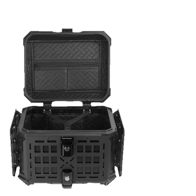 Universal Motorcycle Tail Box Waterproof Aluminum Alloy Heavy Duty Storage Case For Scooter Electric Bike