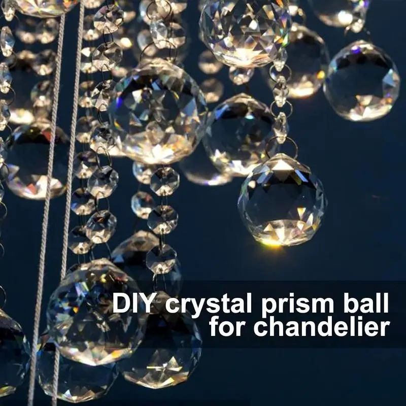 Clear Acrylic Crystal Pendants, Hanging Glass‑Like Prism Charms, DIY Bead Accessories for Wedding Curtain, Chandelier Party Home