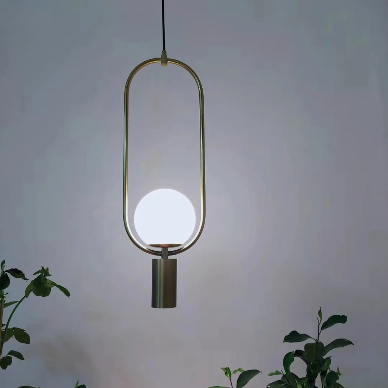 

Modern Minimalist Pendant Light Glass Ball Hanging Lamp Decoration Bedroom Bedside Restaurant Bar Counter Shop Ceiling Spotlight